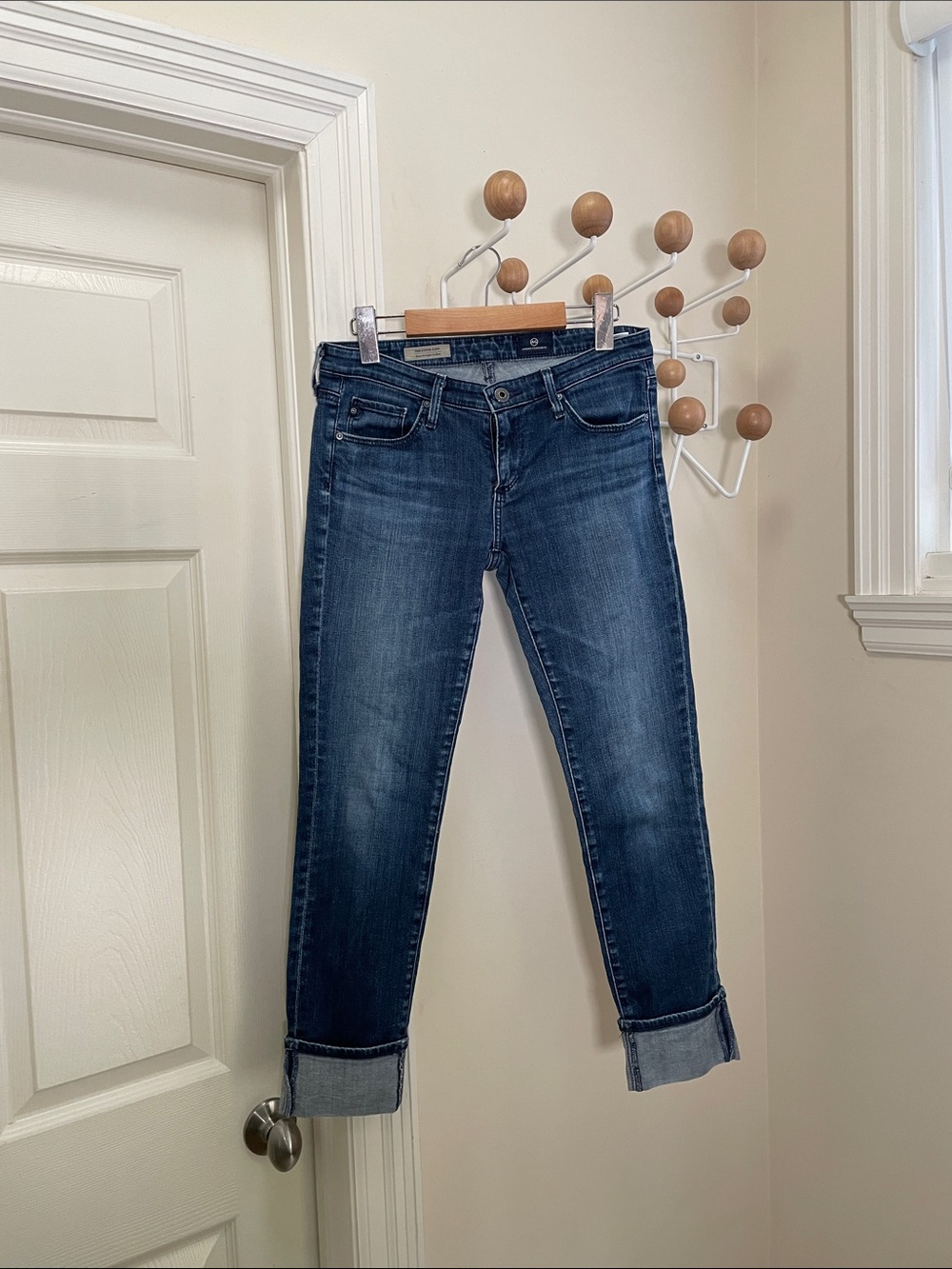 Adriano Goldschmied AG - The Stevie Cuff Ankle Cropped Denim Jeans - Blue - 27